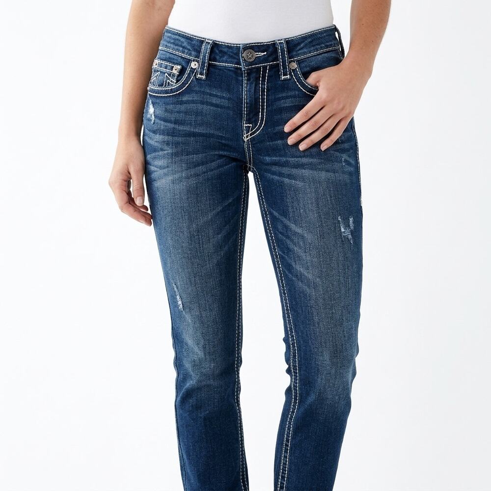 BIG STAR Blue Stretch Walking Jeans Slim Denim Size 27R